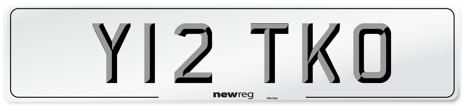 Y12 TKO Number Plate from New Reg
